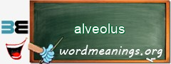 WordMeaning blackboard for alveolus